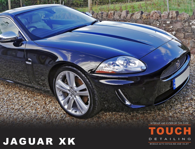 Jaguar XK, Portfolio Cover, Logo, shiny paint, by Touch Detailing Bristol, Auto Detailing and Valet