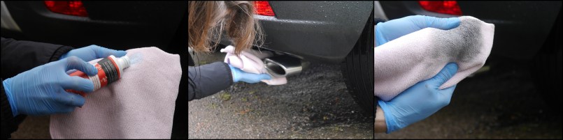 Gtechniq M1, Metal polish, dirty microfiber