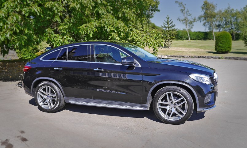 Mercedes after valet, clean and shiny.