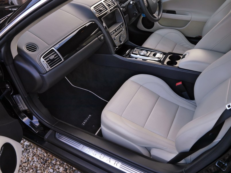 Jaguar interior valeted, cleaned, detailed.