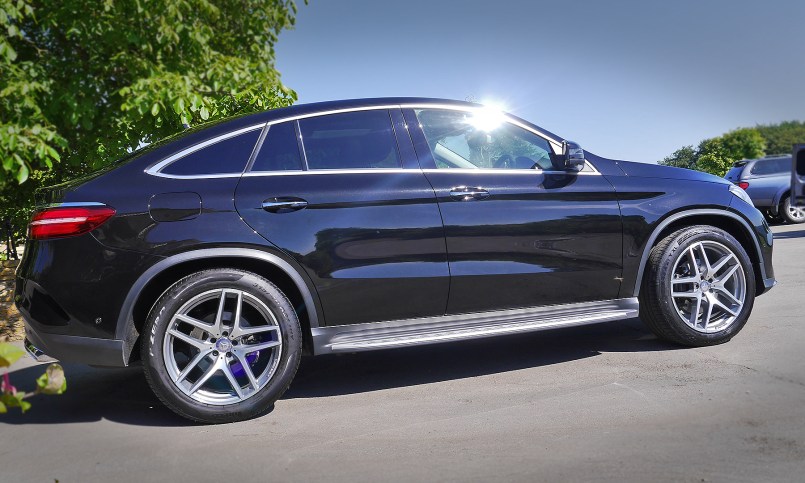 Mercedes after valet, clean and shiny.