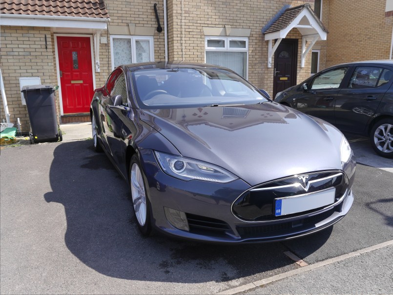 Tesla Front Cleaned, Detailed, Valet