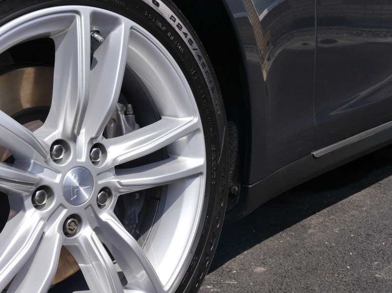 Tesla Wheel Cleaned and Dressed