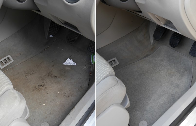 Floor Mats before and after